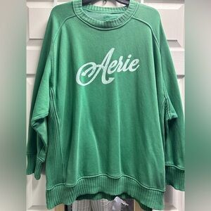 Aerie Green Down to Earth Sweatshirt